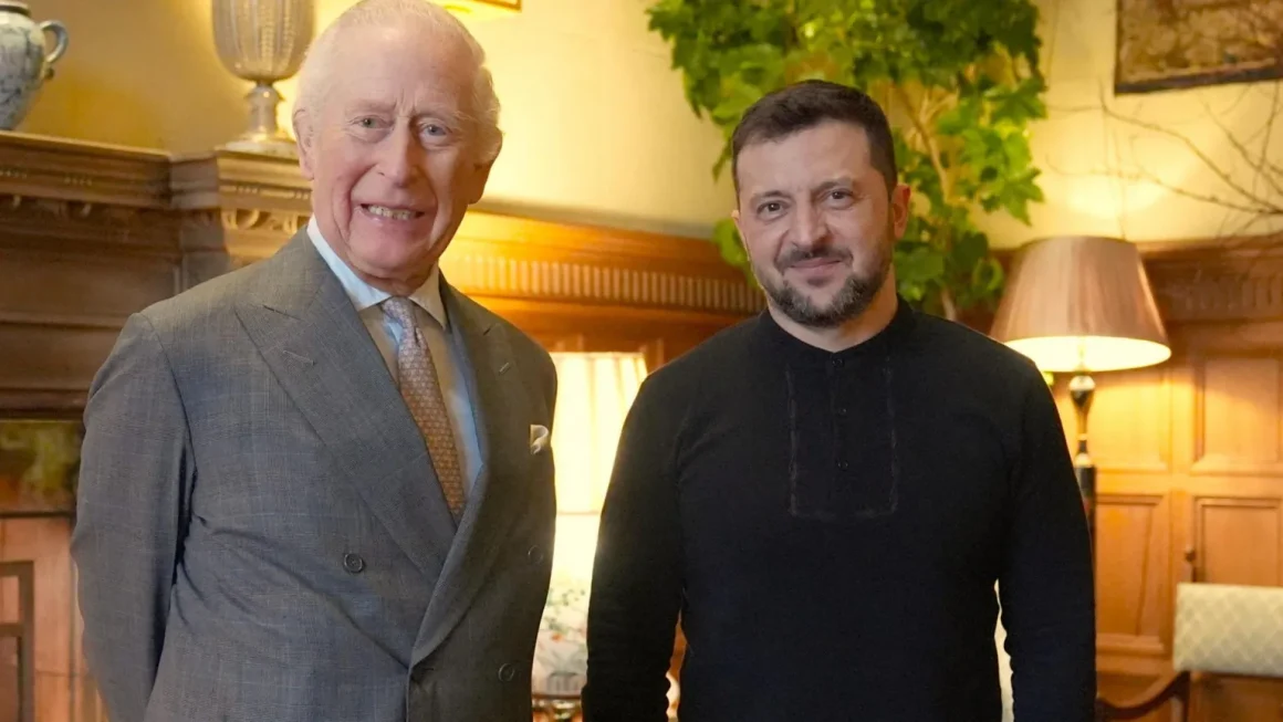 Ukrainian President Holds Private Meeting with King Charles at Historic Royal Estate